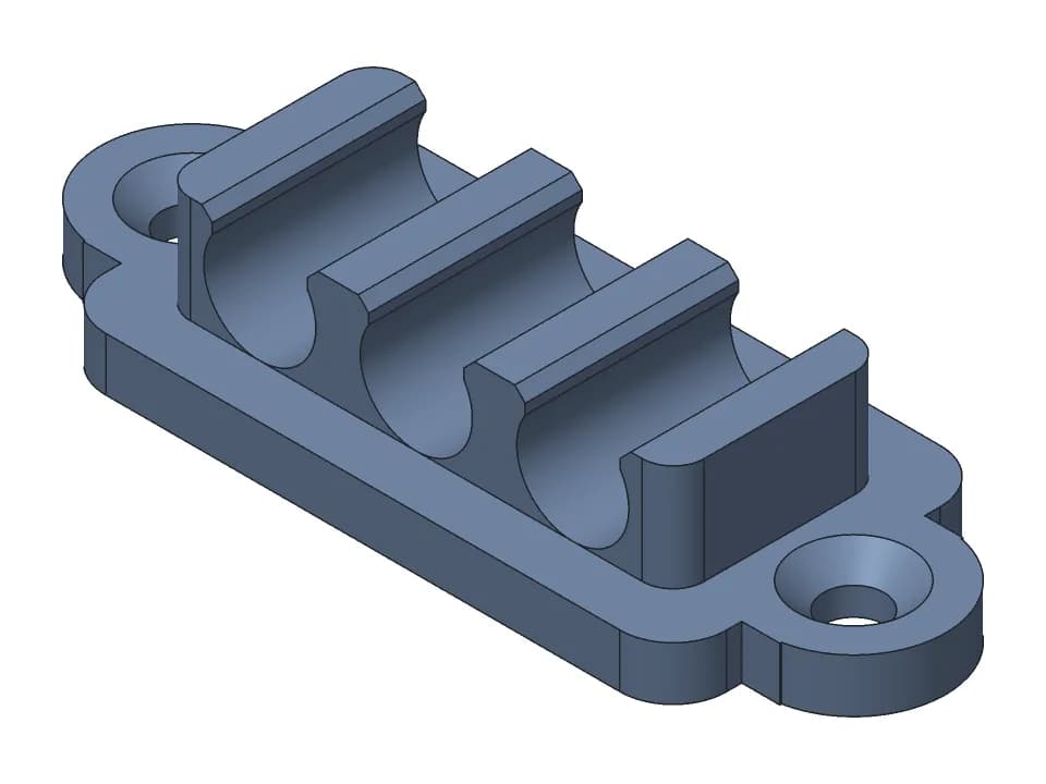 Cable clip: 3D model render