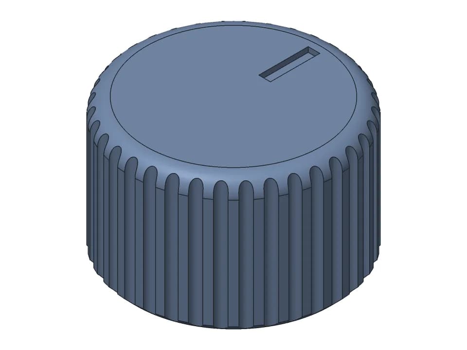 D-shaft knob: 3D model render