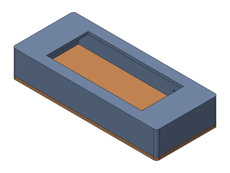 2.9 inch e-paper enclosure: 3D model render