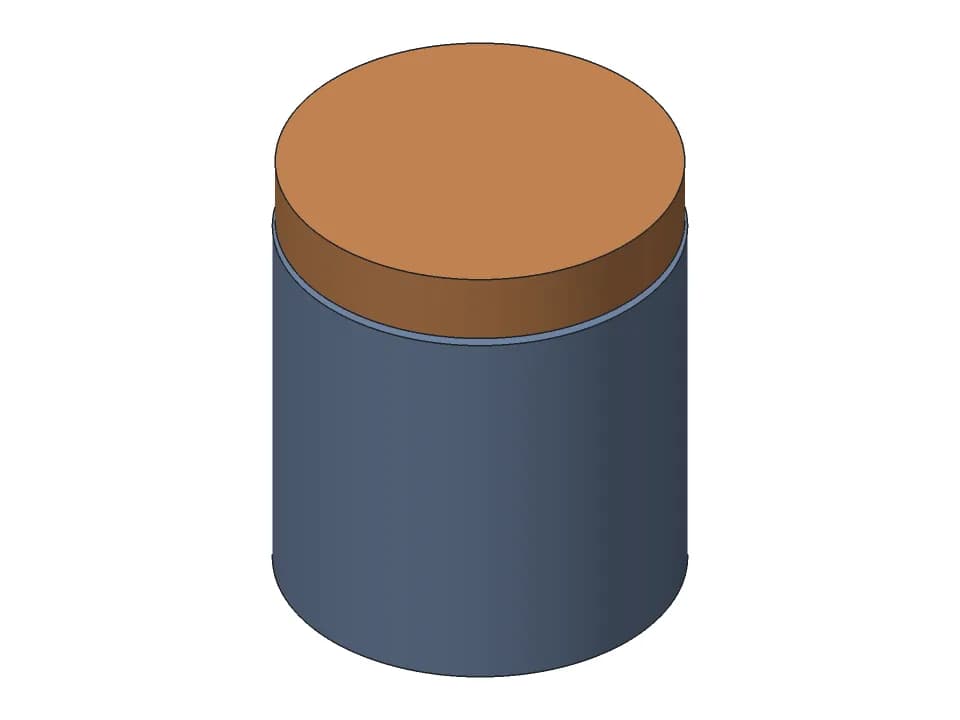 Screw-top jar: 3D model render