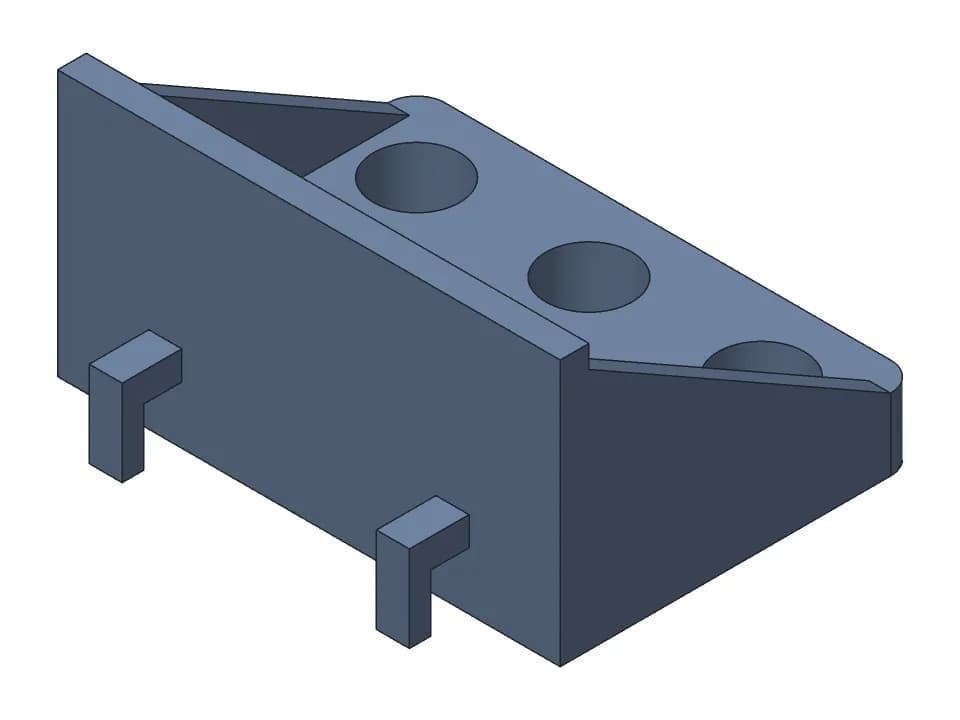 Skadis screwdriver holder: 3D model render